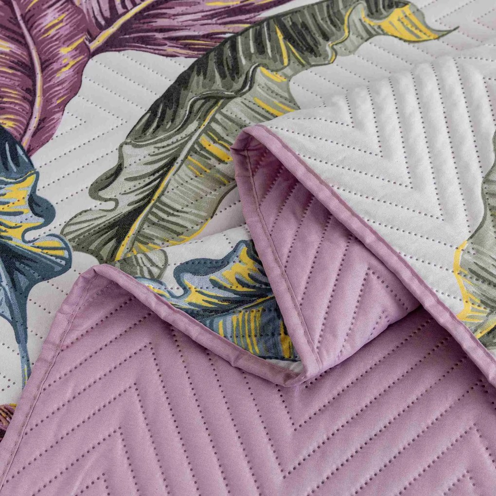 Cuvertura de pat TROPIC alb / roz Dimensiune: 220 x 240 cm