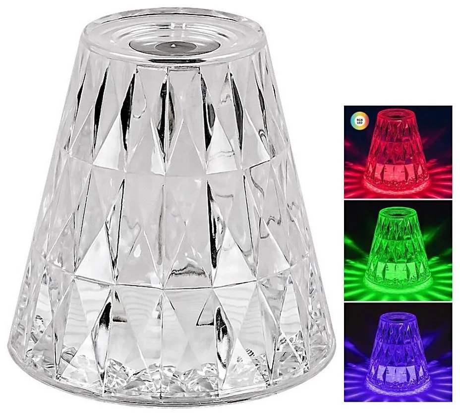 Lampă LED RGB reîncărcabilă dimabilă de masă Rabalux 76004 SIGGY LED/2W/5V 3000K