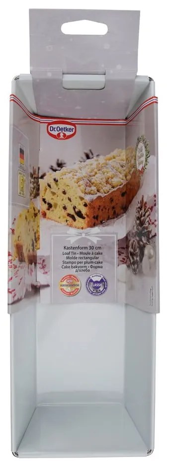 Formă de chec din oțel White Christmas Baking - Dr. Oetker, 35,5 x 12 cm