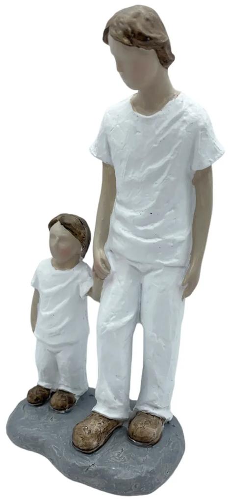 Statueta Tata cu copil Caring 22cm