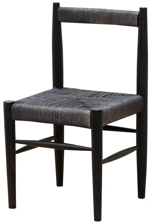 Scaun dining, negru ,din iuta, Gitana
