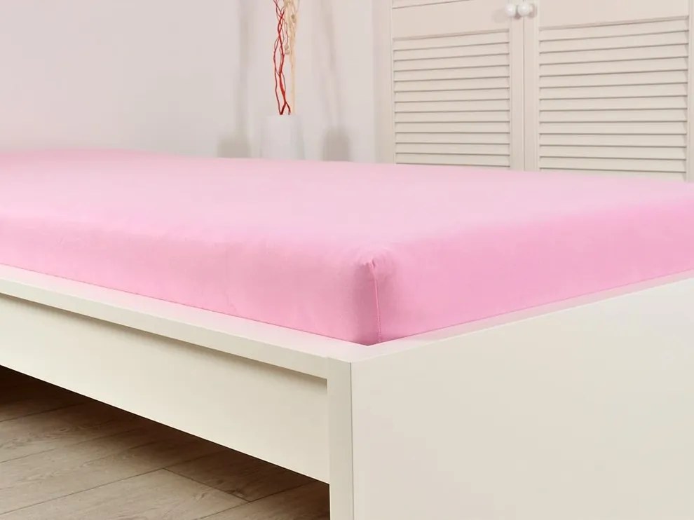 Cearsaf jersey ALVORA 90x200 cm roz