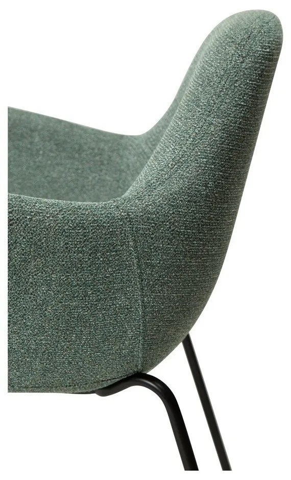 Fotoliu verde deschis cu tapițerie din țesătură bouclé Zimmer – DAN-FORM Denmark