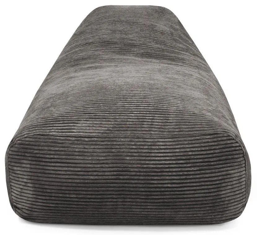 Fotoliu bean bag maro cu tapițerie din catifea reiată Snug 130 – SLOWDOWN