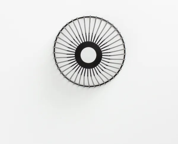 Brilagi - Lustră LED aplicată CERIA WIRE, 1xE27/40W/230V, Ø 80 cm, negru/stejar