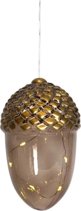 Decorațiune luminoasă de Crăciun maro suspendată ø 7 cm Celina – Sirius