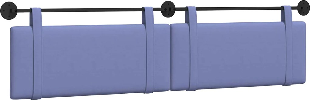 vidaXL Cap de pat suspendat Albastru Jeans 210 x 55 x 5 cm țesătură