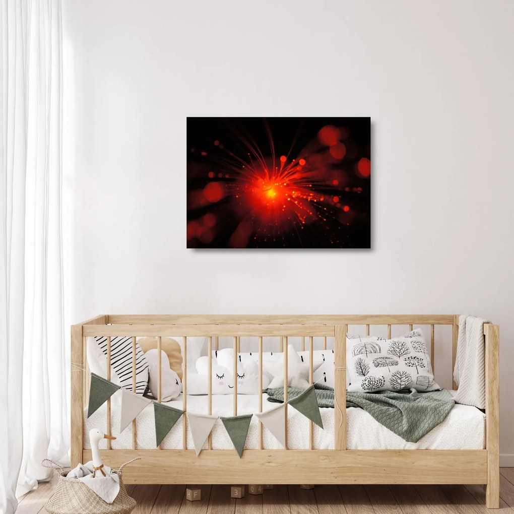 Tablou pe sticlă cu abstacție sclipire (70x50 cm)