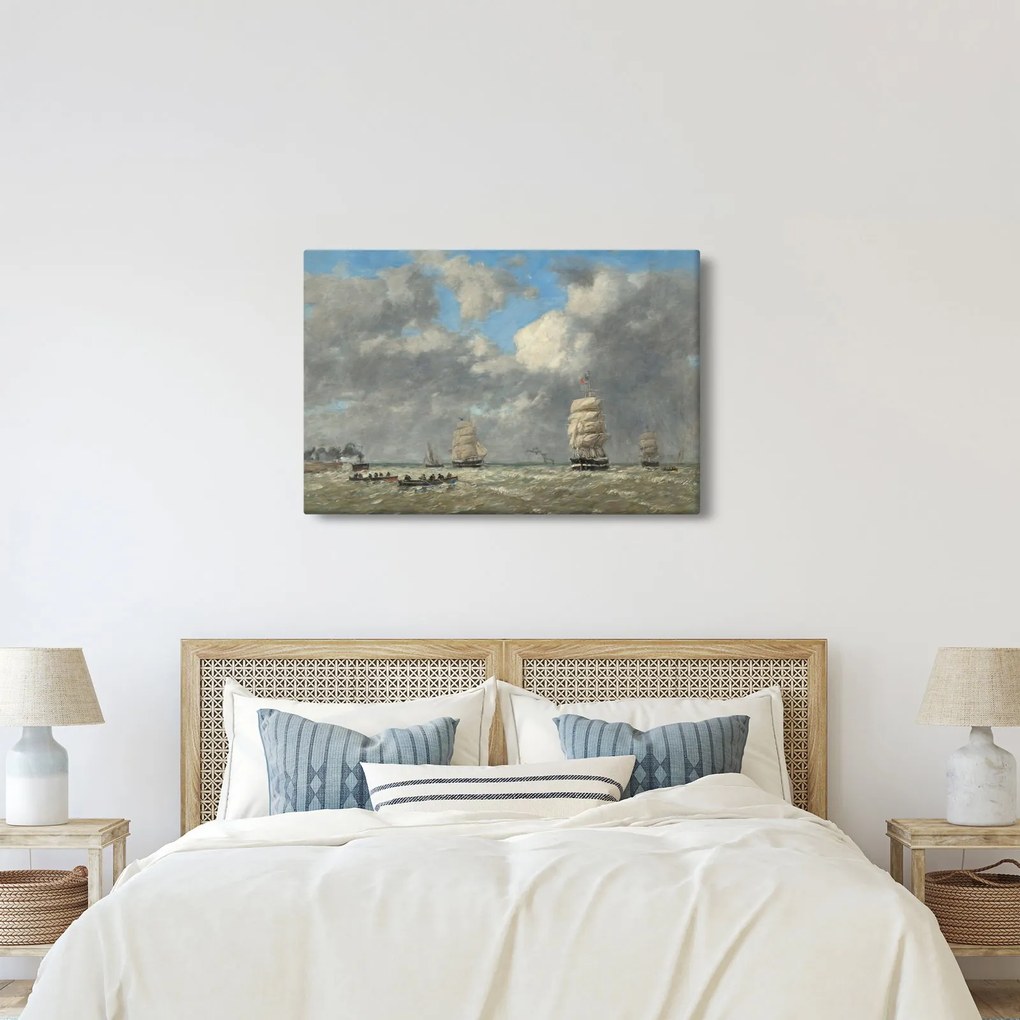 Tablou - Eugène Boudin, Le Havre, reproducere (90x60 cm)