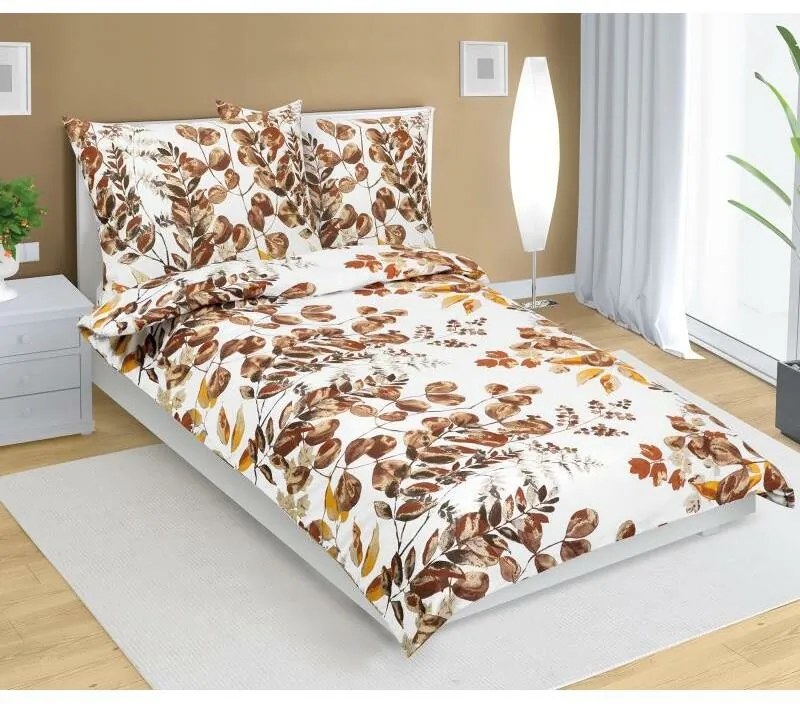 Lenjerie de pat Bellatex bumbac Peeling maro, 140 x 220 cm, 70 x 90 cm, 140 x 220 cm, 70 x 90 cm