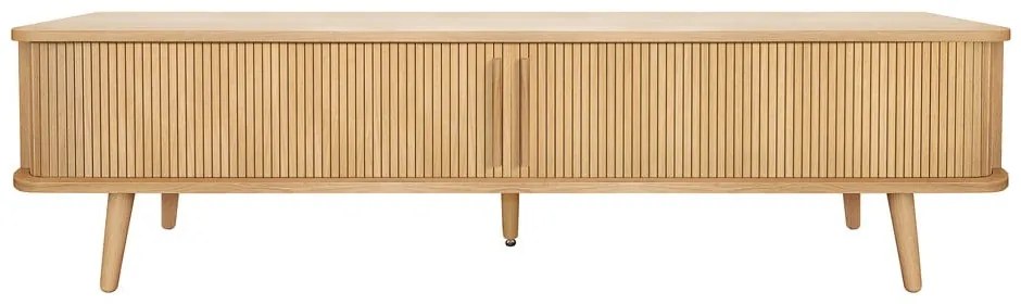 Comodă TV în culoare naturală cu aspect de lemn de stejar 178x50x40 cm Rove – Woodman