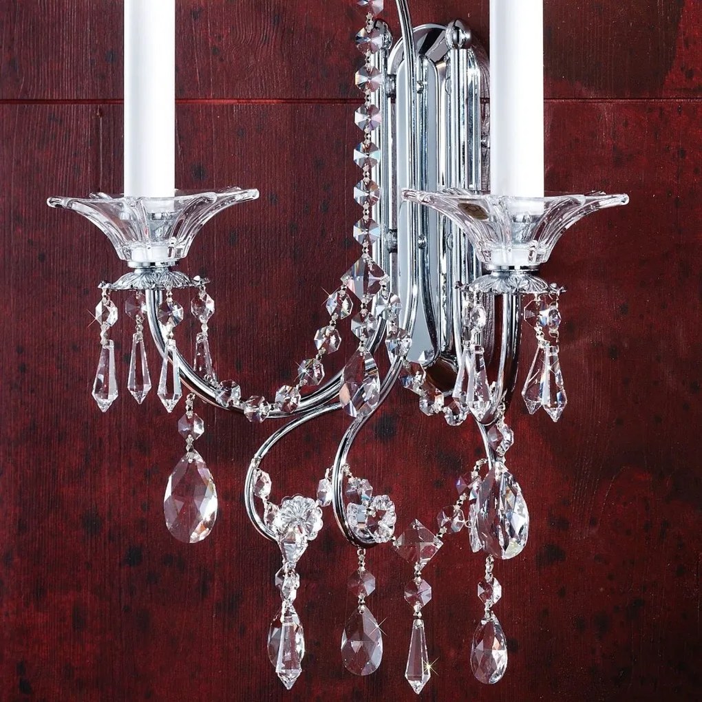 Aplica de perete cristal Swarovski KATHARINA crom