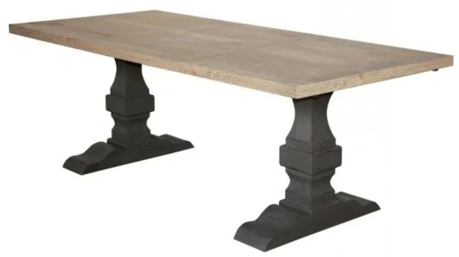 Masa dining, natur, din lemn masiv de pin, cu extensie, L180 cm, Jeanne