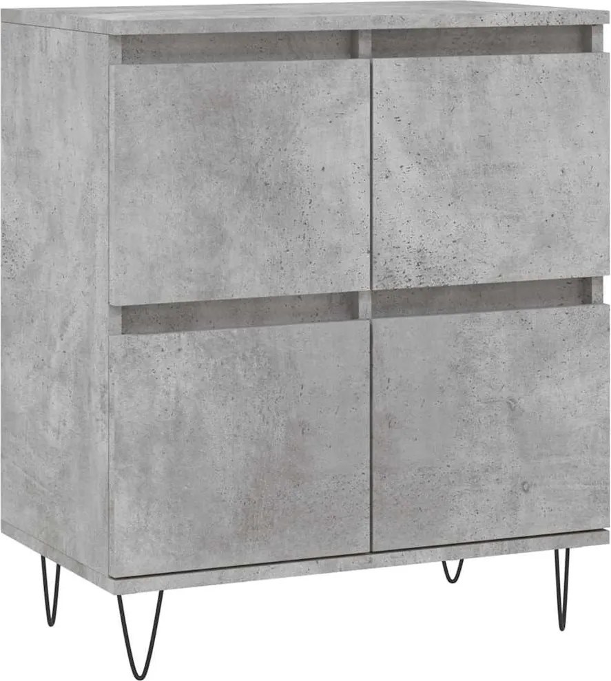 831216 vidaXL Servantă, gri beton, 60x35x70 cm, lemn prelucrat