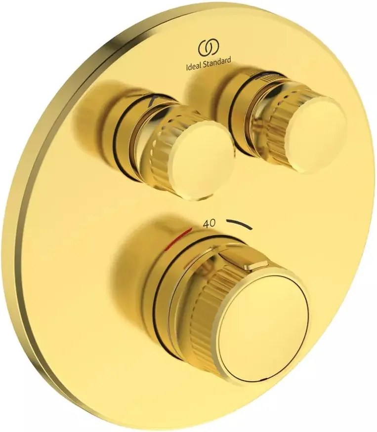 Baterie dus incastrata Ideal Standard Ceratherm Navigo fara corp ingropat auriu periat