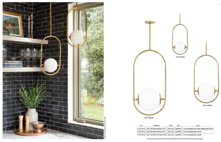 Pendul LUX design modern EVERLEY BIG