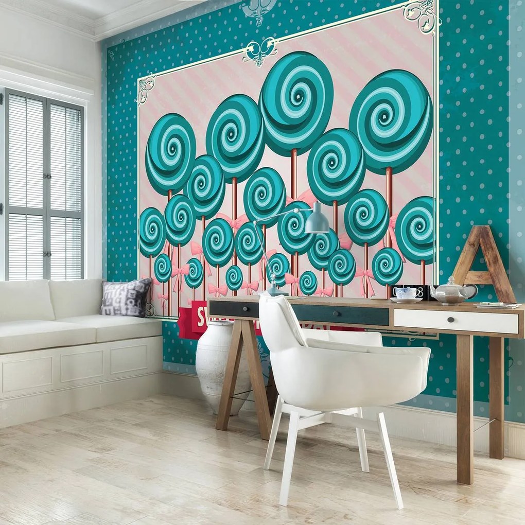 Fototapet - Sweet Pin Up Lollies (254x184 cm)