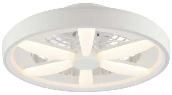 Ventilator LED RGBW de tavan cu lumină Brilliant GAIANO LED/48W/230V alb + telecomandă