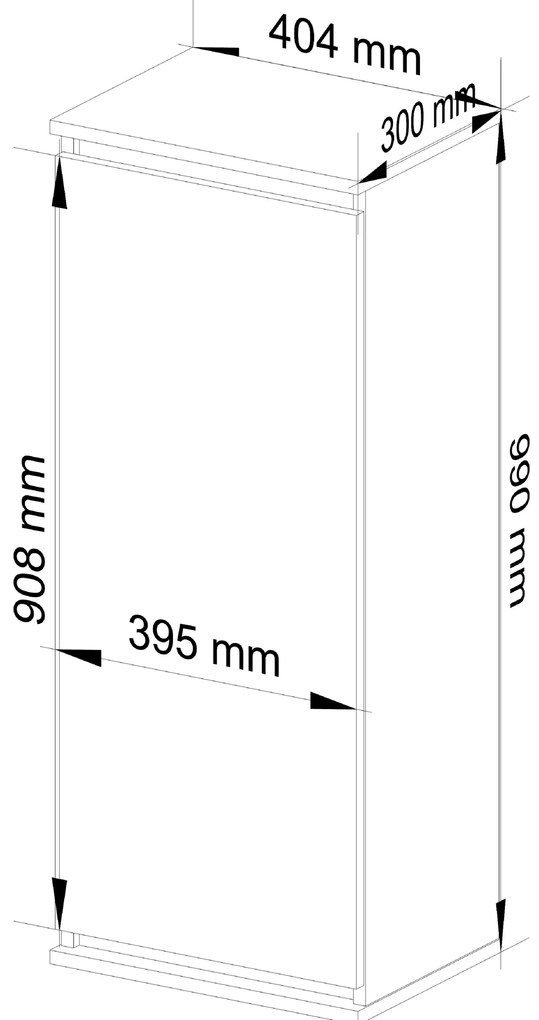 Dulap suspendat Wren II (Alb + wenge). 1069939