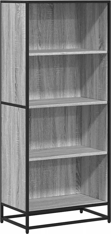 vidaXL Bibliotecă, gri sonoma, 60x35x139 cm, lemn prelucrat