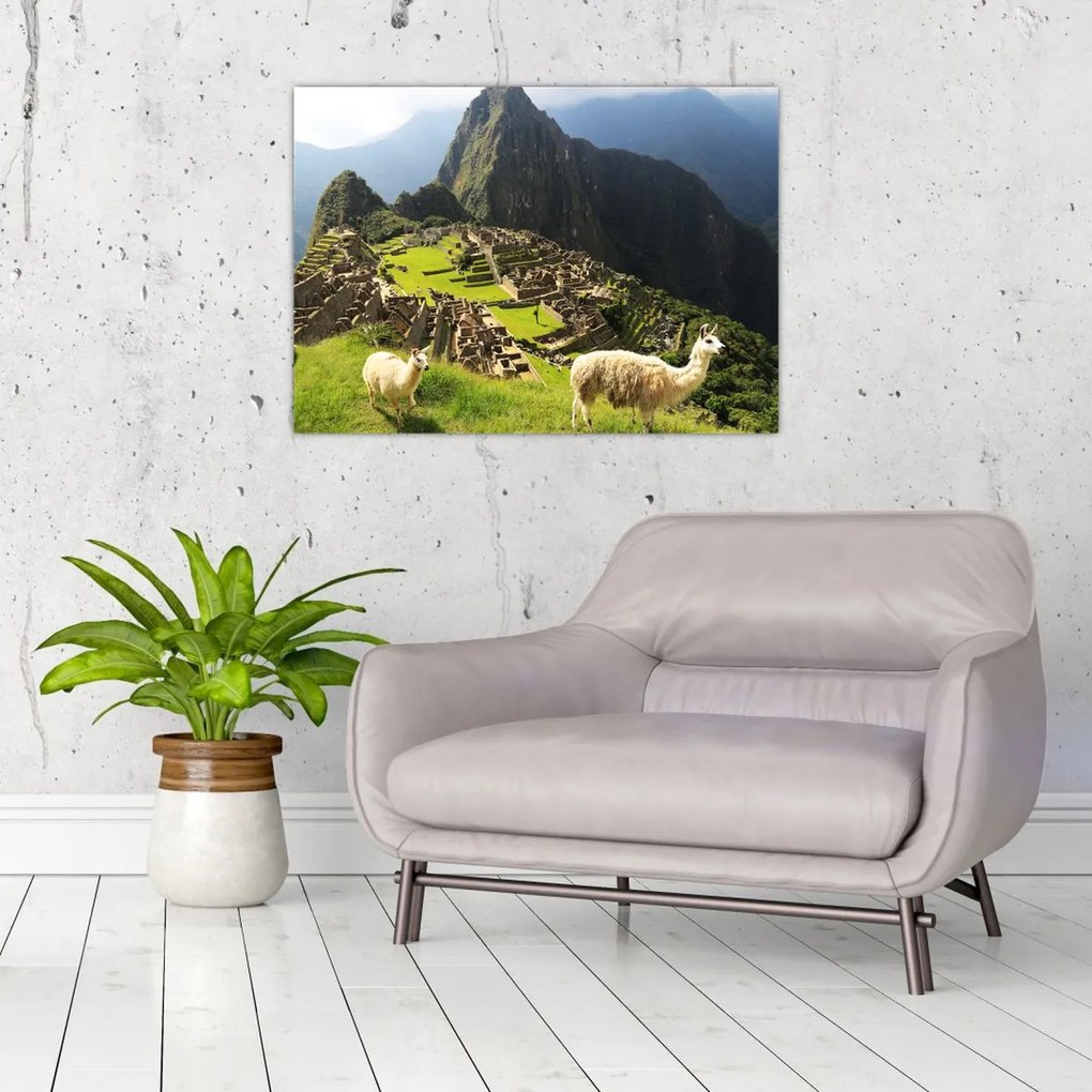 Tablou pe sticlă - Machu Picchu (70x50 cm)