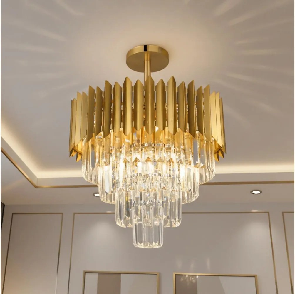 Brilagi - Lustră aplicată CRISTAL 5xE14/40W/230V Ø 43 cm