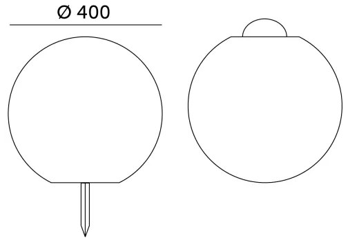 Lampă LED RGB solară dimabilă LED/5W/3,7V 3000K IP54 d. 40 cm