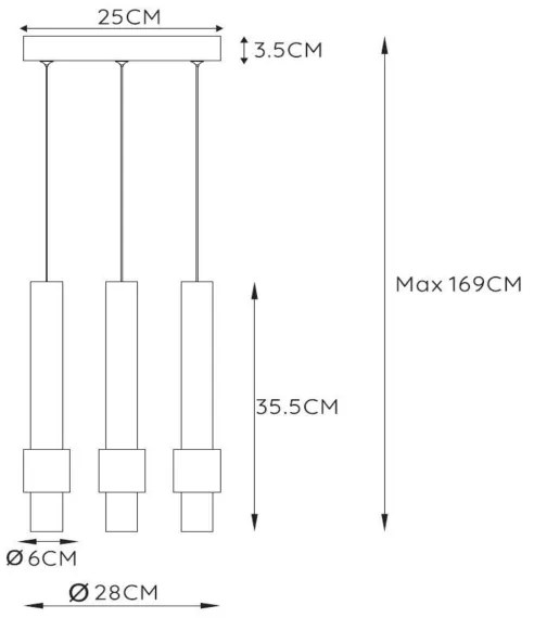 Lustră LED dimabilă pe cablu Lucide 24402/15/30 MARGARY 3xLED/4W/230V negru