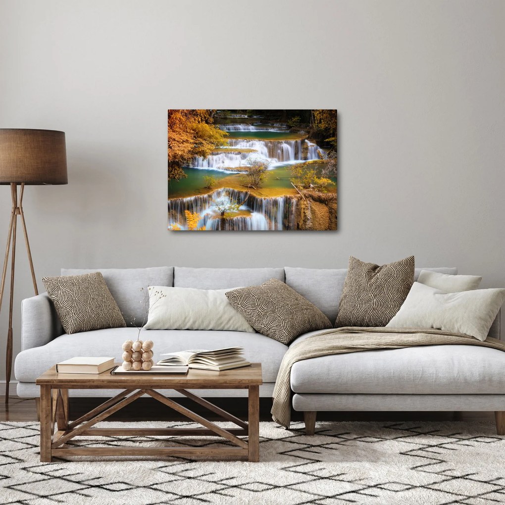 Tablou - Cascada Huay Mae Khamin, Thailanda (70x50 cm)