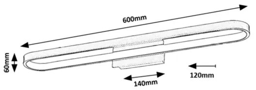 Rabalux 75056 ODRAN - Iluminare LED pentru oglindă de baie, 18W/230V, IP44, 60 cm