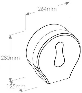 Dozator de hartie igienica Merida ONE MAXI, negru