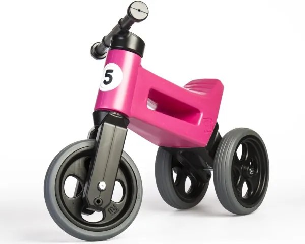 Funny Wheels RIDER SPORT - Bicicletă de echilibru 2în1, roz/negru