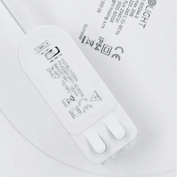 Solight WD244-S - Panou LED 2 în 1 24W/230V 3000/4000/6000K Ø 30 cm IP54 argintiu