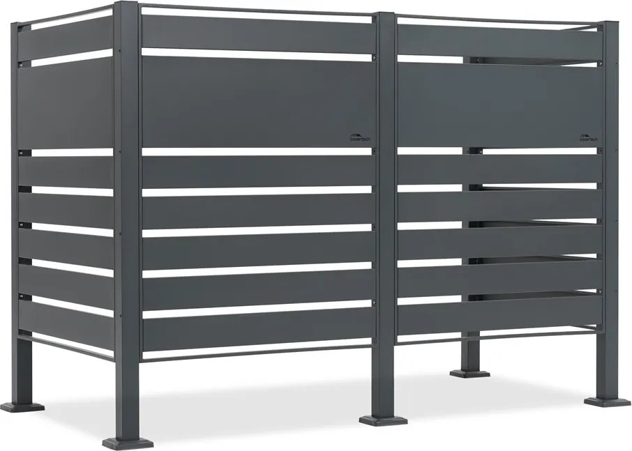 Carcasă pentru 2 coșuri de gunoi de 120l sau 240l Halen CoverTech antracit