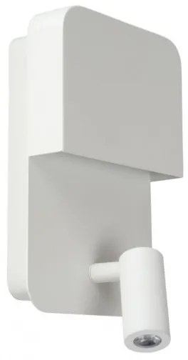 Aplică LED Lucide 79200/08/31 BOXER LED/10W/230V + LED/3W USB alb