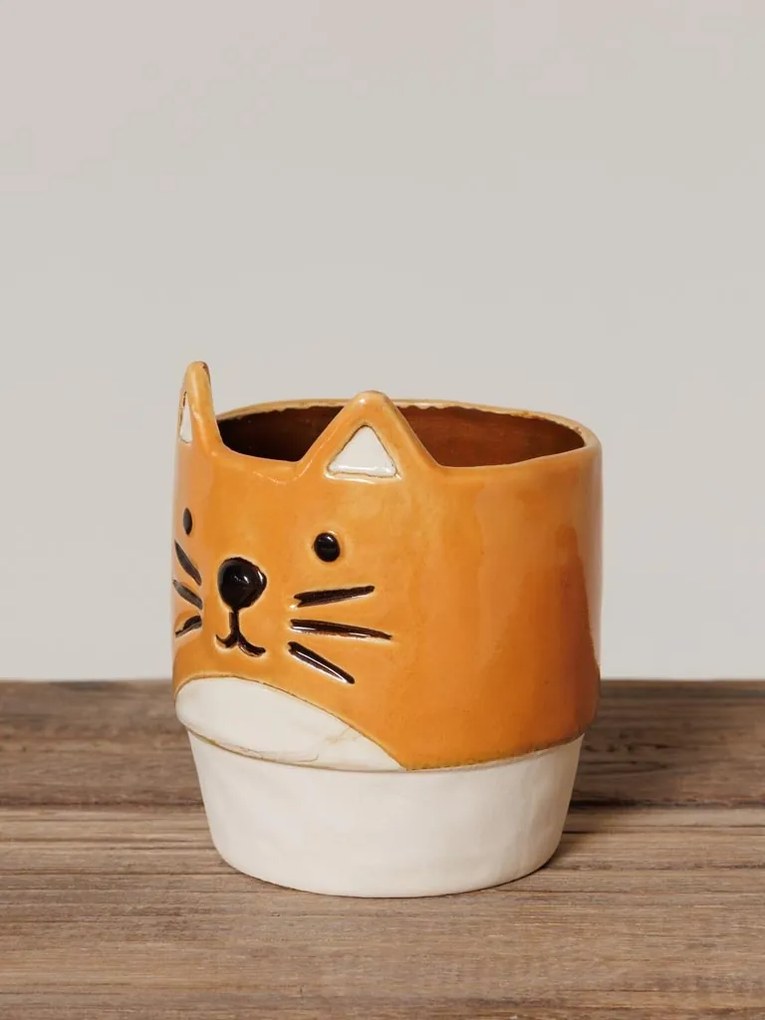 Ghiveci de plante din ceramica, Cat