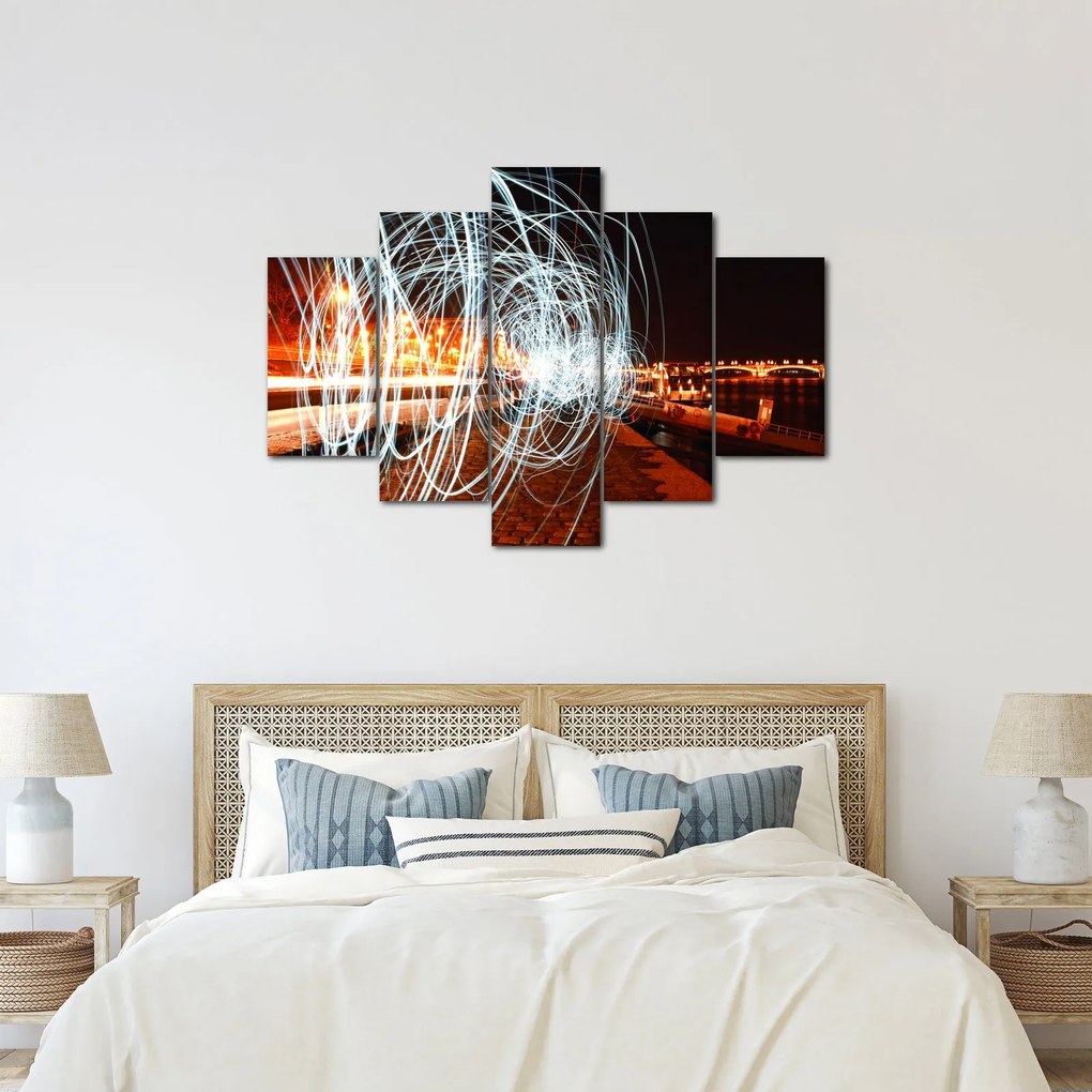 Tablou cu valuri de lumini (150x105 cm)