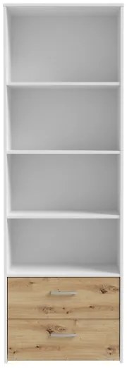 Bibliotecă URO stejar artisan/alb