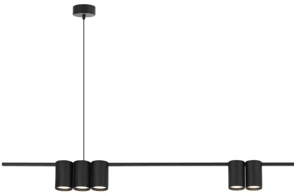 Lustră pe cablu GENESIS 7xGU10/8W/230V negru