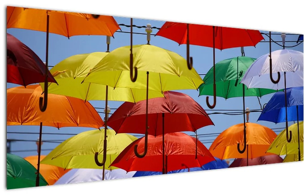 Tablou - Umbrele colorate (120x50 cm)