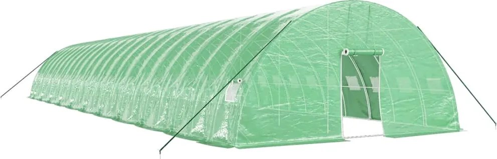 vidaXL Seră cu cadru din oțel, verde, 132 m², 22x6x2,85 m