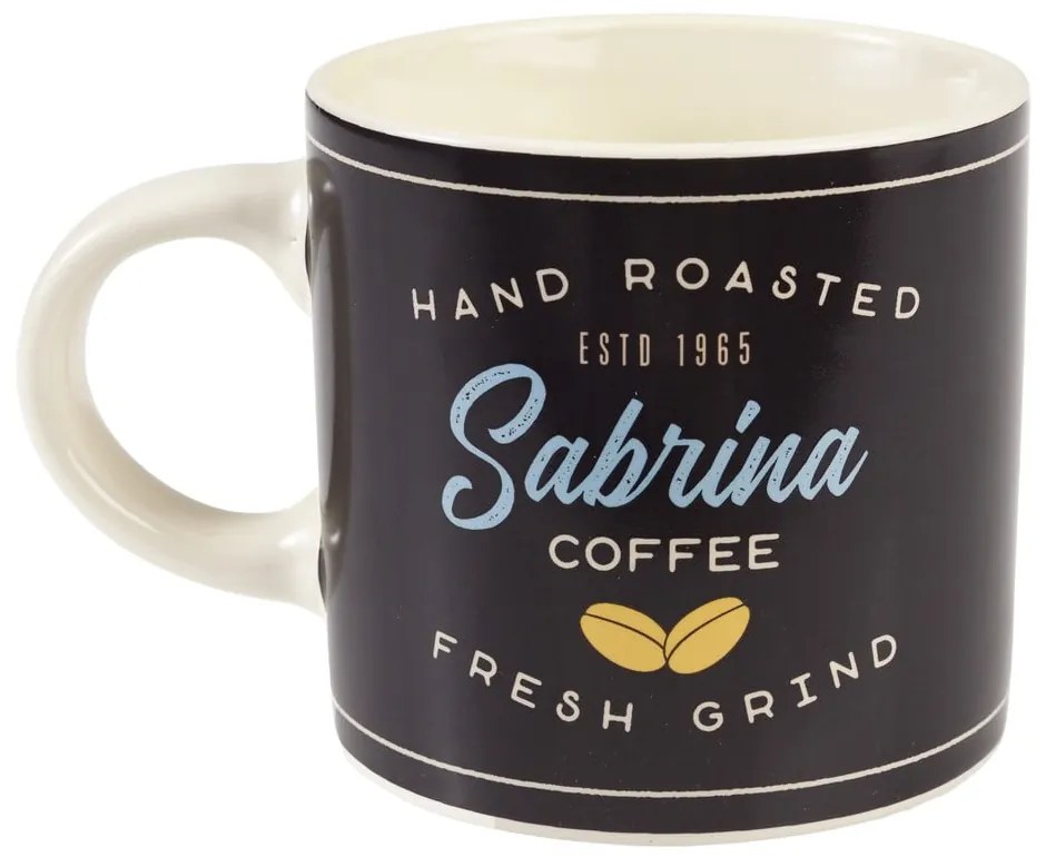 Cană gri antracit-crem din ceramică 350 ml Sabrina – Rex London