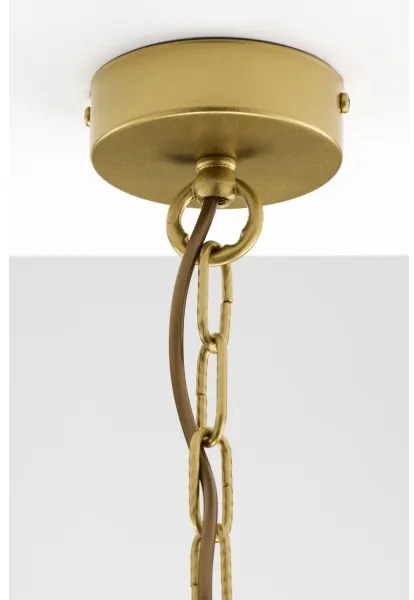 Jupiter 2094 - Candelabru ARTHUR suspendat cu lanț, 5xE27/15W/230V, albastru/auriu