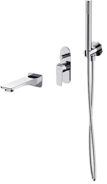 Set de cadă cu baterie ascunsă Cersanit S952-036 CITY crom lucios