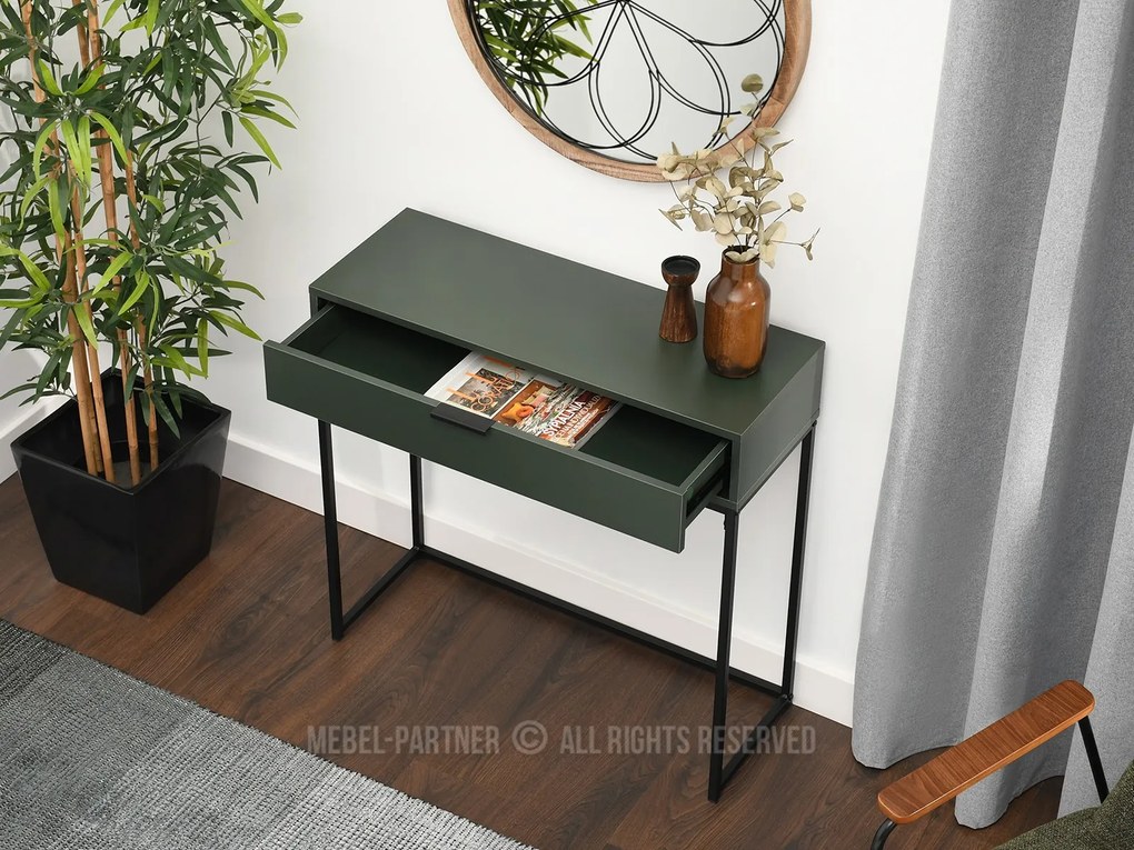 Măsuță consolă Norma M (verde + negru). 1110826