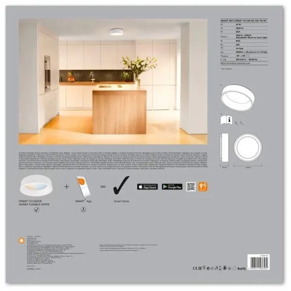 Ledvance - Lampă de tavan LED reglabilă SMART+ CYLINDER LED/26W/230V Wi-Fi
