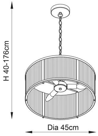 Endon 106282 - Lustră cu lanț RIDGETON 3xE14/6W/230V alamă
