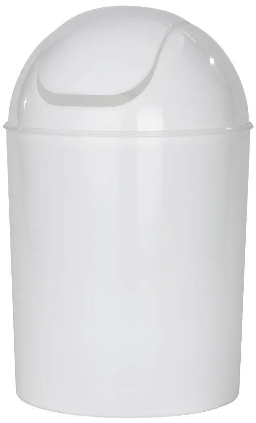 Coș de gunoi alb din oțel inoxidabil 6 l Economic – Wenko