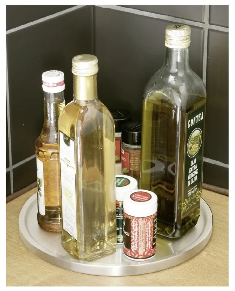 Platou rotativ din oțel din oțel inoxidabil Wenko Turn Uno, ø 26,5 cm