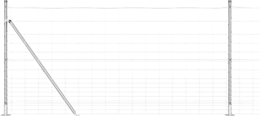 vidaXL Stâlp de gard. Galvanizat 25 x 1,2 m Oțel